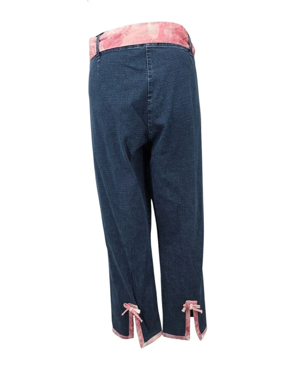 Cervelle Vintage Floral Jacquard Women’s Jacket & Cropped Jeans Matching Set